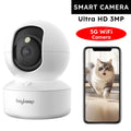 Cámara para Mascotas 2K WiFi 360° — Visión Nocturna y Audio Bidireccional"