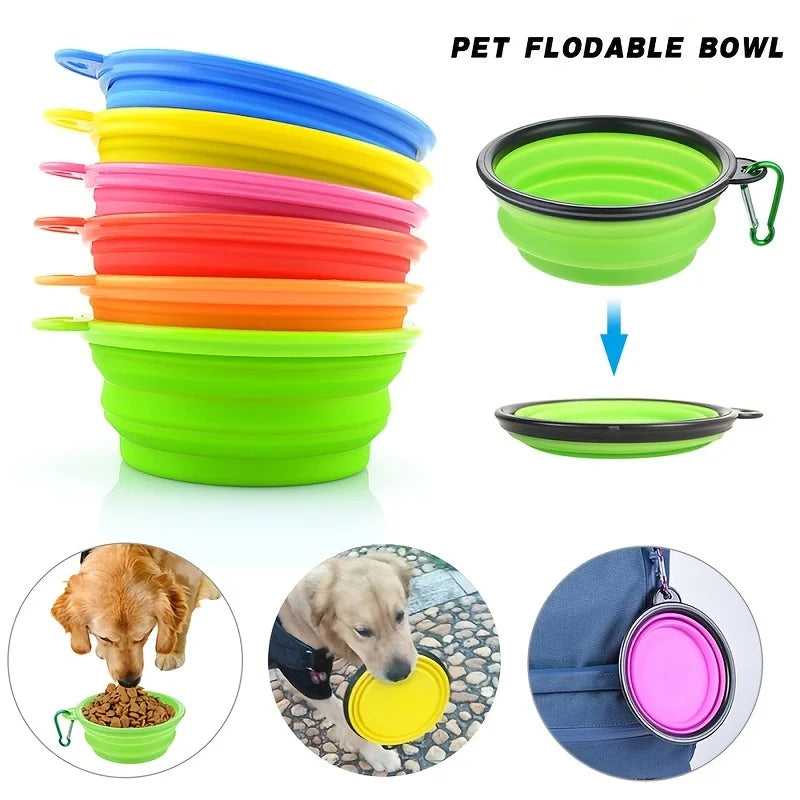 El Cuenco Plegable del Viajero — Bol de Silicona Portátil para Perros y Gatos