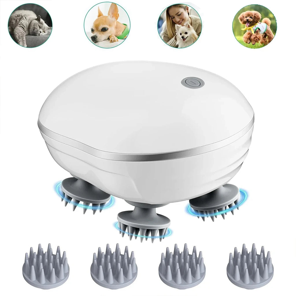 El Masajeador Real 2 en 1 — Masajeador Eléctrico de Cabeza y Cuerpo para Humanos y Mascotas