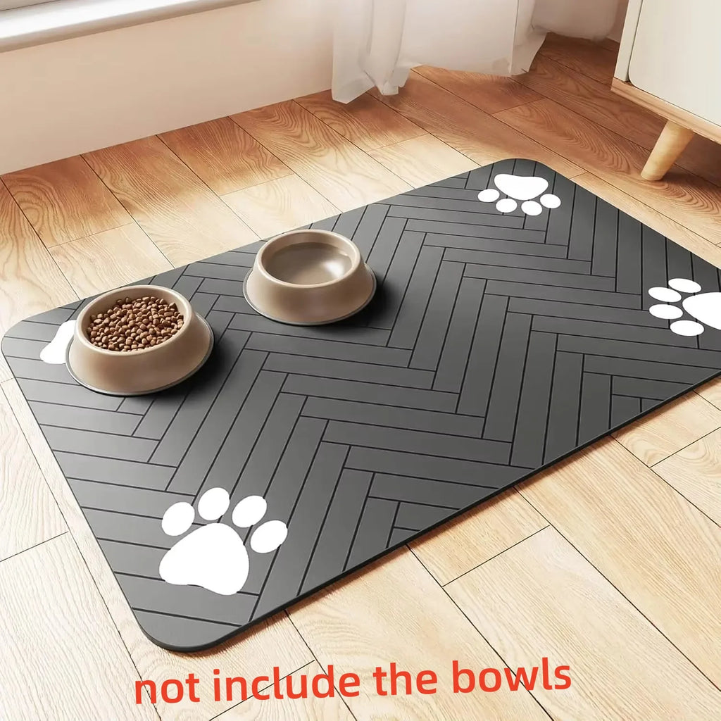 El Mantel del Festín Real — Alfombrilla Absorbente Antideslizante para Comedero de Perros y Gatos