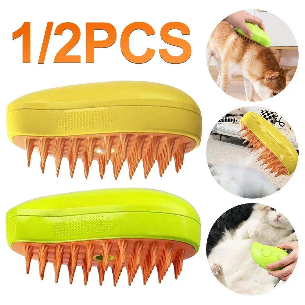 El Cepillo Vapor del Reino — Cepillo Vaporizador 3 en 1 para Perros y Gatos