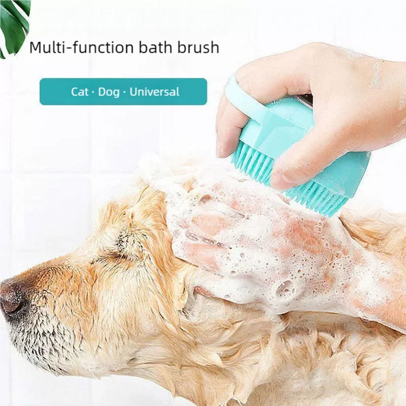 El Cepillo del Baño Real — Cepillo Masajeador con Dispensador de Champú para Perros y Gatos