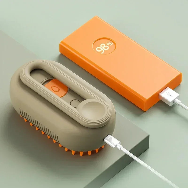 El Cepillo Vapor del Reino — Cepillo Vaporizador 3 en 1 para Perros y Gatos