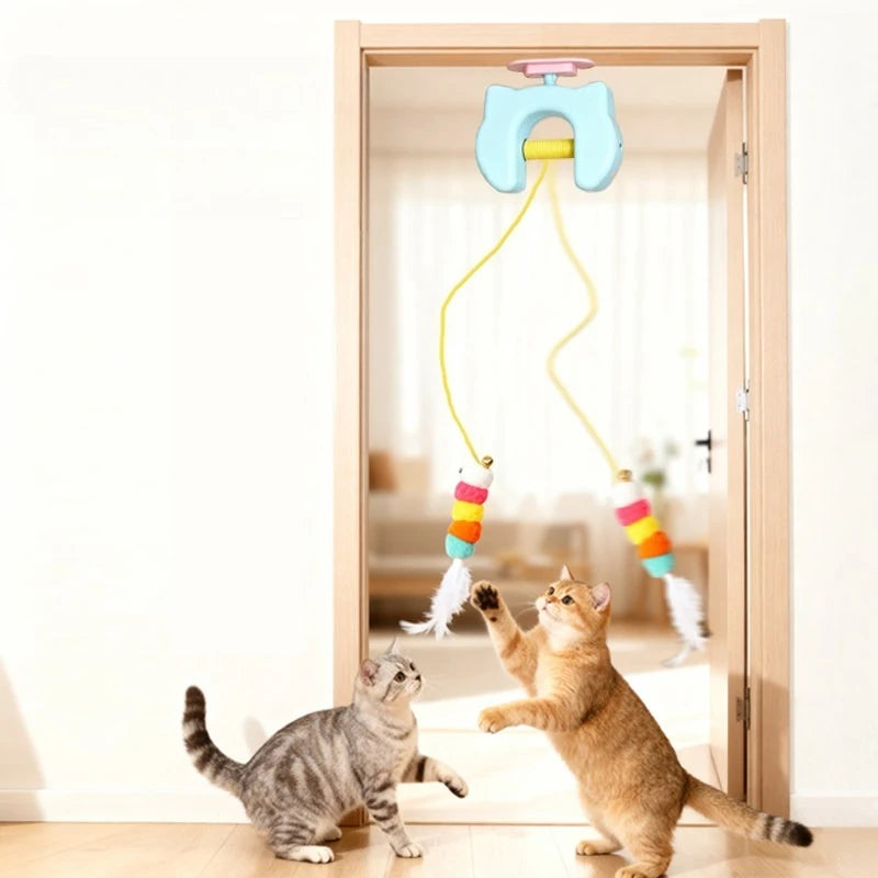 La Varita del Hechicero — Juguete de Plumas Automático para Gatos 🪄⚔️