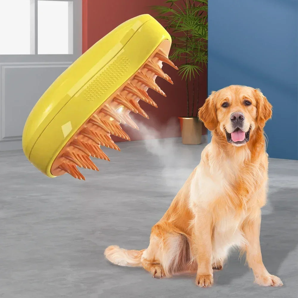El Cepillo Vapor del Reino — Cepillo Vaporizador 3 en 1 para Perros y Gatos