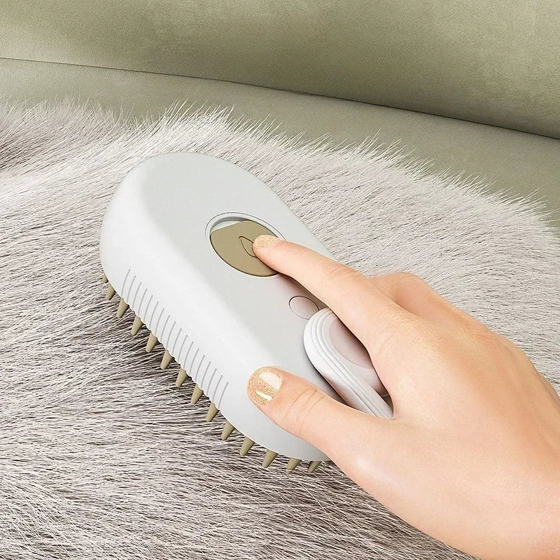 El Cepillo Vapor del Reino — Cepillo Vaporizador 3 en 1 para Perros y Gatos