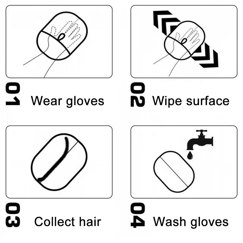 Guanteletes Purificadores del Reino — Guantes Quitapelos Reutilizables para Perros y Gatos