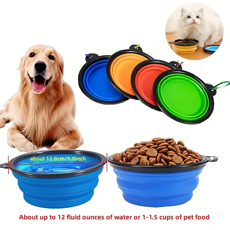 El Cuenco Plegable del Viajero — Bol de Silicona Portátil para Perros y Gatos