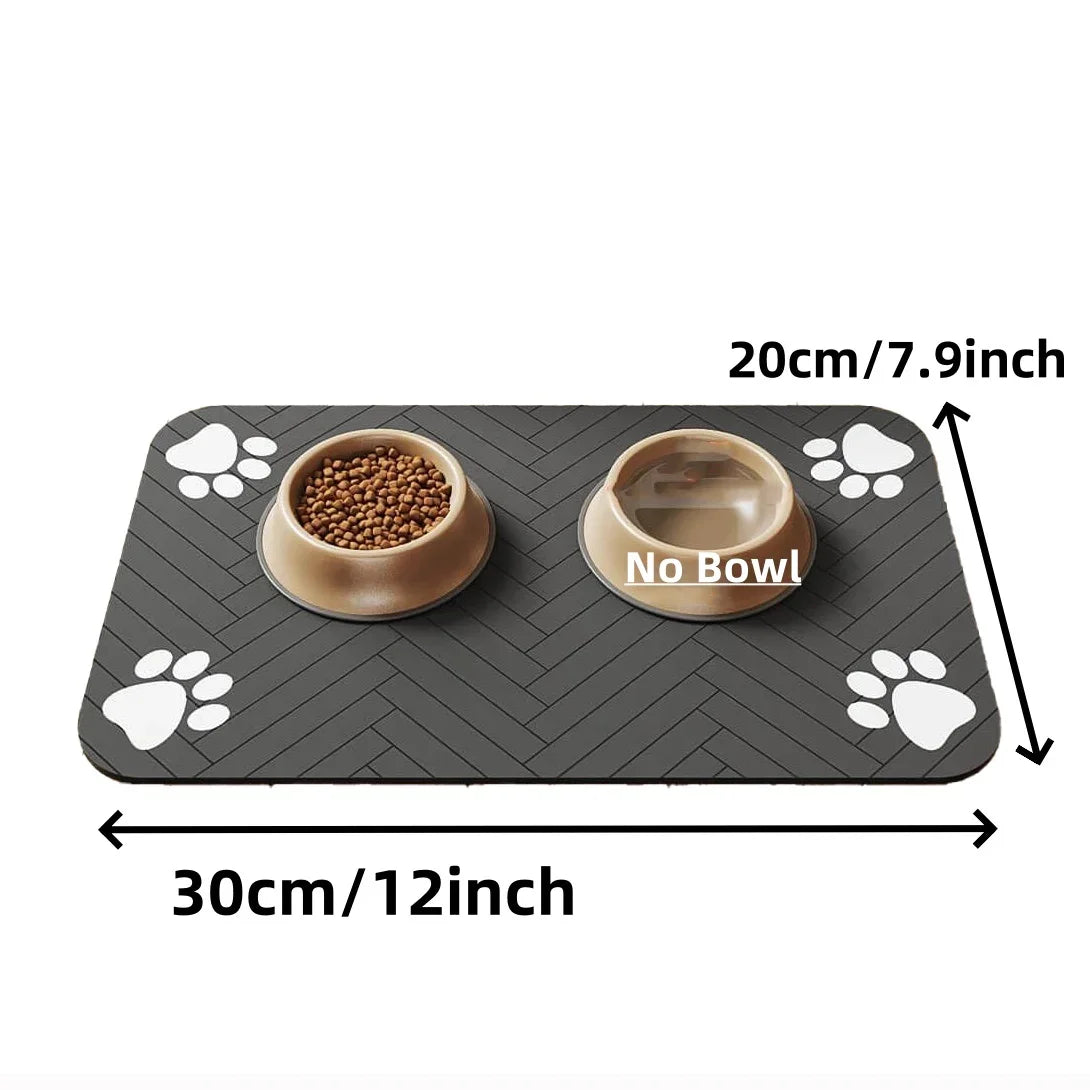 El Mantel del Festín Real — Alfombrilla Absorbente Antideslizante para Comedero de Perros y Gatos
