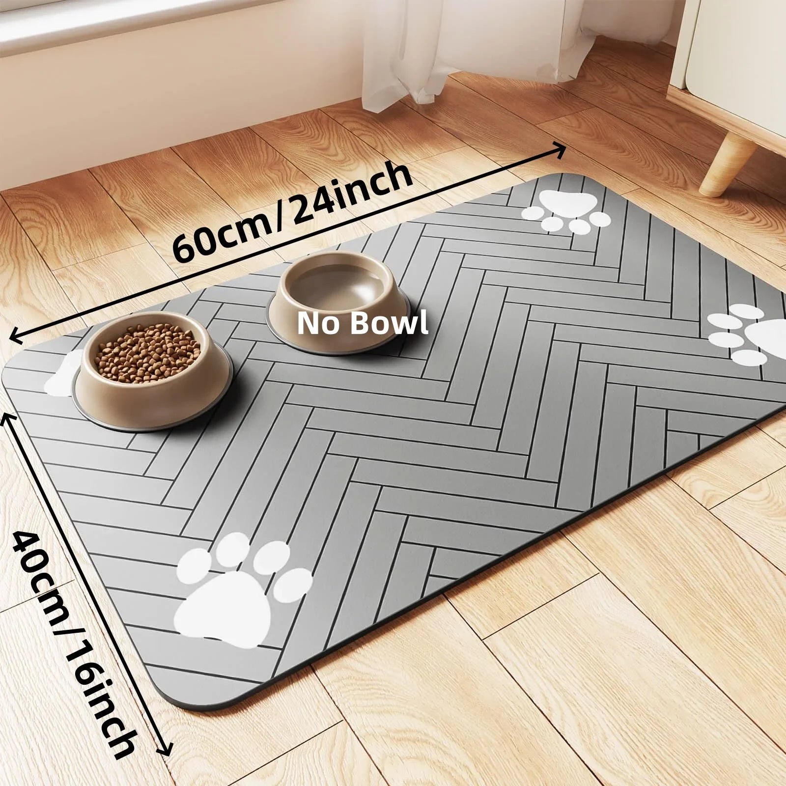 El Mantel del Festín Real — Alfombrilla Absorbente Antideslizante para Comedero de Perros y Gatos