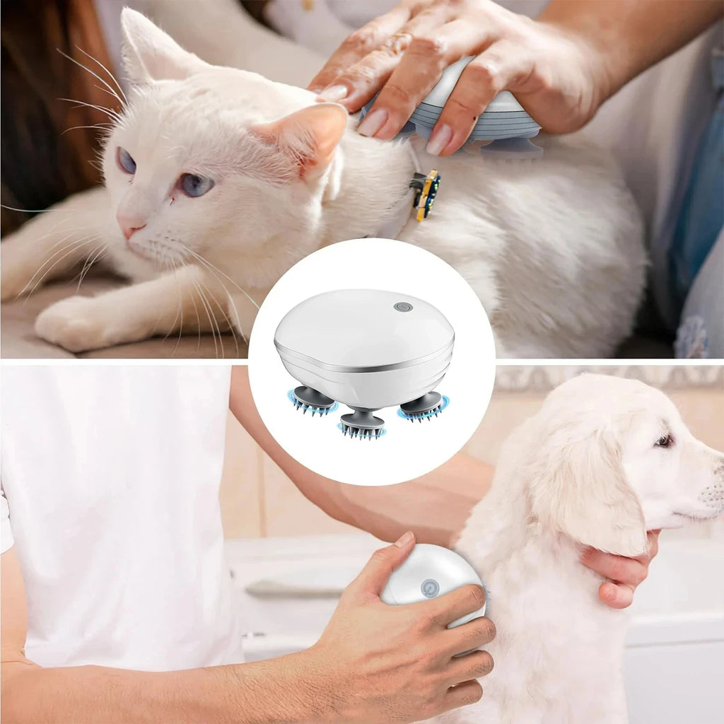 El Masajeador Real 2 en 1 — Masajeador Eléctrico de Cabeza y Cuerpo para Humanos y Mascotas
