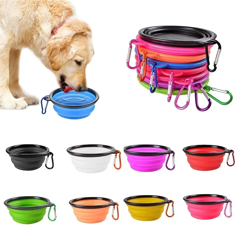 El Cuenco Plegable del Viajero — Bol de Silicona Portátil para Perros y Gatos