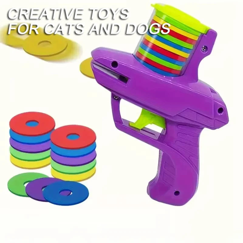La Ballesta del Reino — Pistola Lanzadora de Frisbees Interactiva para Gatos y Perros