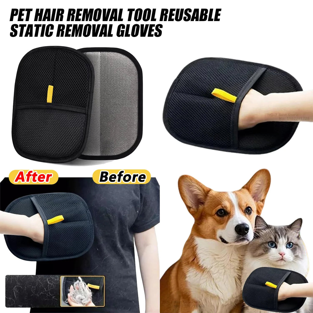Guanteletes Purificadores del Reino — Guantes Quitapelos Reutilizables para Perros y Gatos