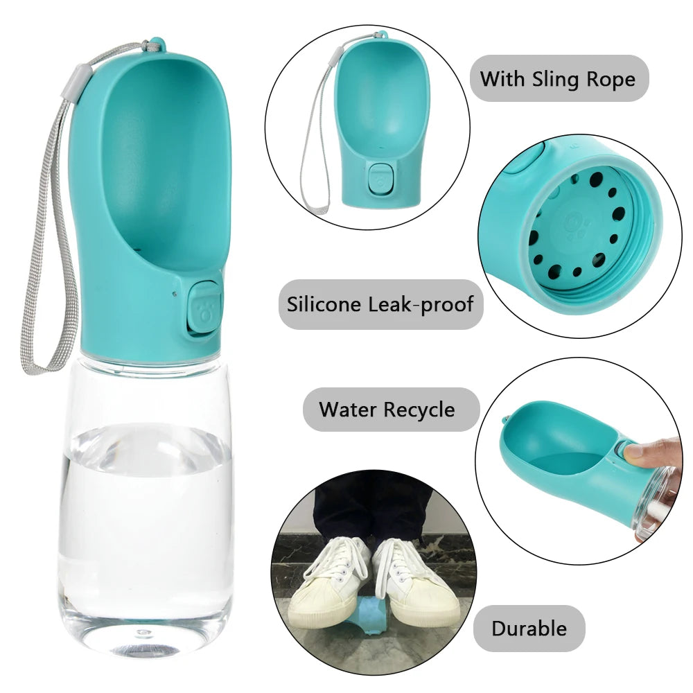 La Cantimplora del Explorador — Botella de Agua Portátil para Perros y Gatos